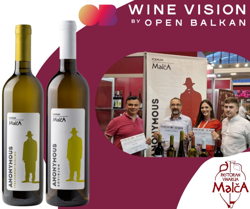 Nagrade za Vinariju Malča na Sajmu vina „Vinska vizija Otvorenog Balkana“